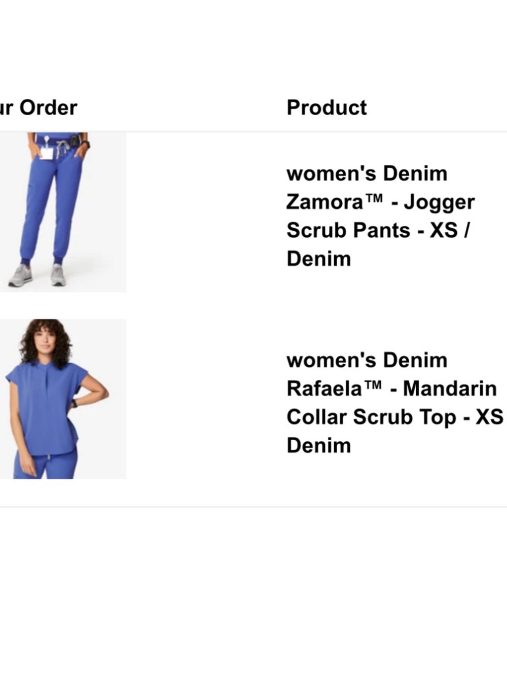 FIGS Scrubs Set in Denim